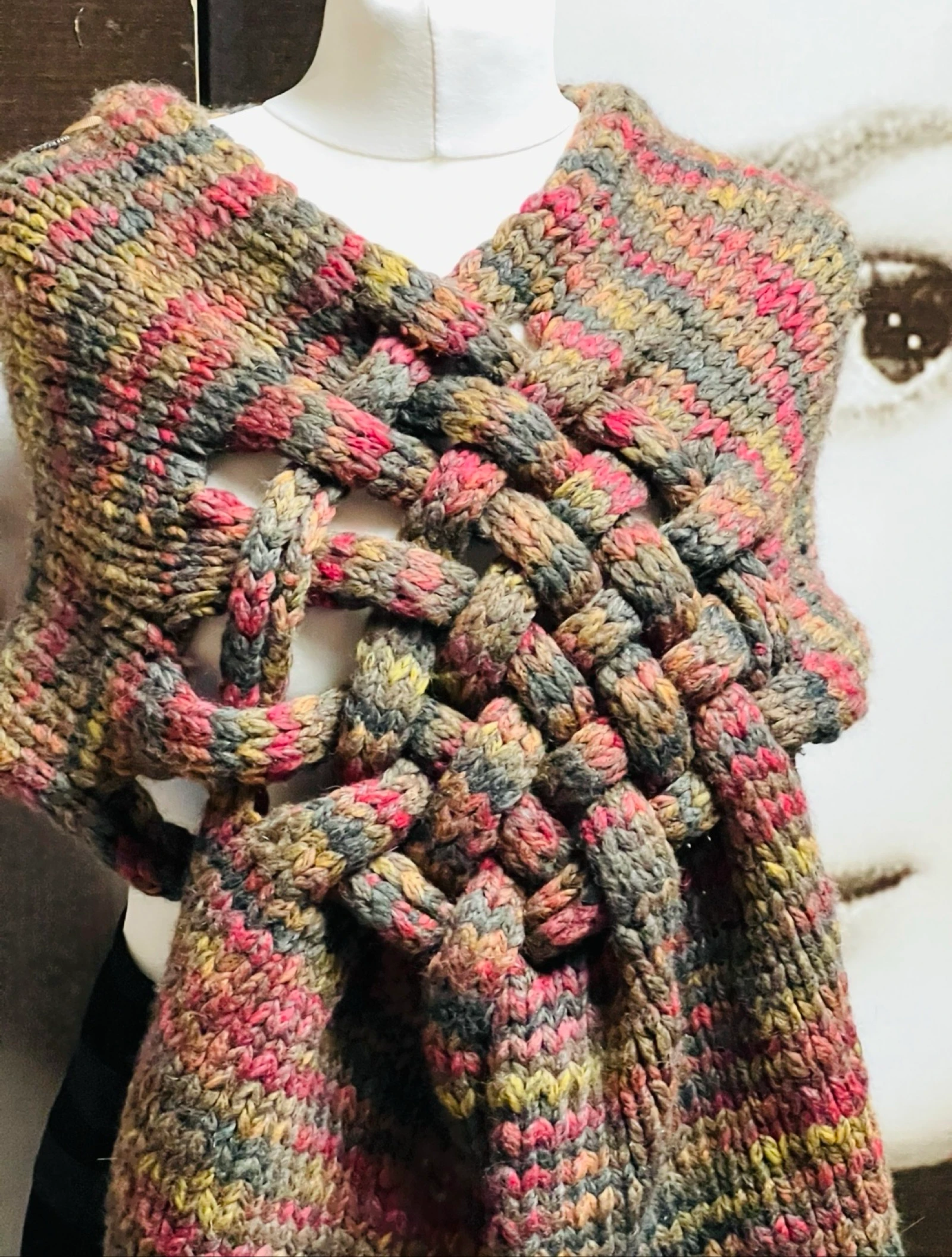 Save The Queen alpaca and wool poncho new – photo 2